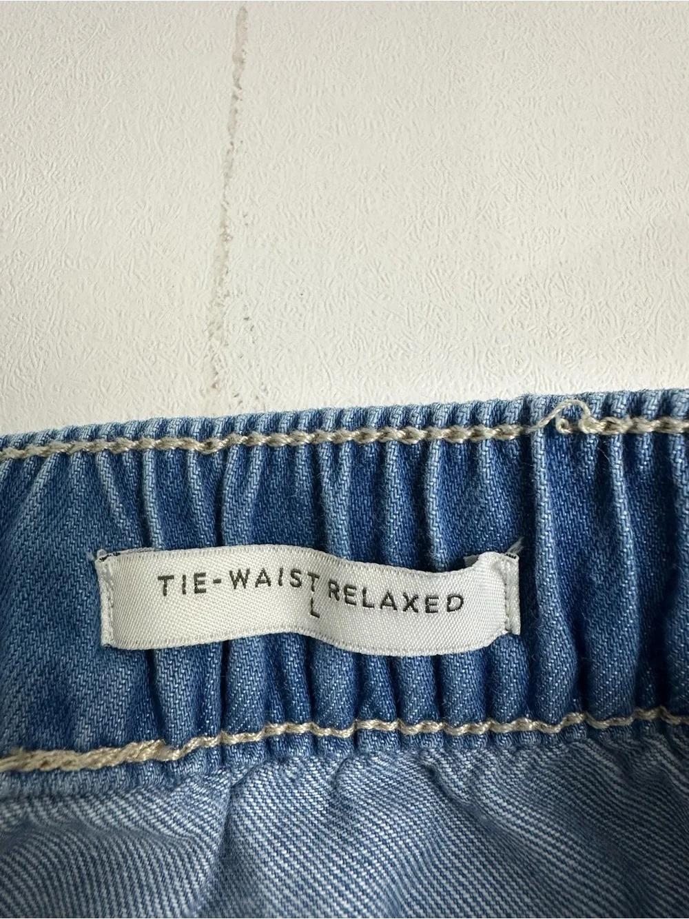 Wonderly women’s large ,Harbour elastic drawstring waistband pull on denim pants